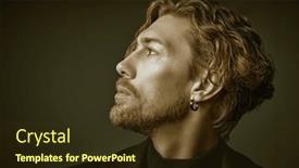  Presentation with emotions - Slides having psychological-picture-art-portrait background and a tawny brown colored foreground