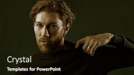  Presentation with black art - Presentation design having psychological-picture-art-portrait background and a black colored foreground