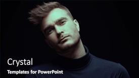  Presentation with space suit - Slide set with psychological-picture-portrait background and a black colored foreground