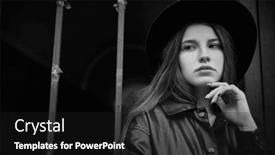  Presentation with black girl - Theme with psychological-portrait-of-a-modern background and a dark gray colored foreground