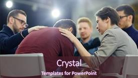  Presentation with course - Slide deck featuring psychology - attendants of psychological course comforting background and a wine colored foreground