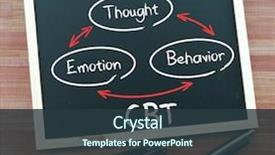  Presentation with psychology - Presentation enhanced with psychology - cognitive behavioral therapy concept background and a tawny brown colored foreground
