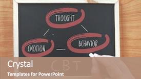  Presentation with cognitive - Cool new PPT theme with psychology - cognitive behavioral therapy backdrop and a coral colored foreground