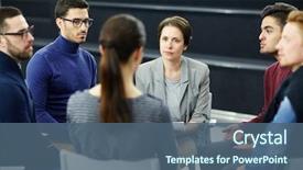  Presentation with sharing - PPT layouts enhanced with psychology - group of students sharing their background and a ocean colored foreground