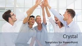  Presentation with group therapy - Audience pleasing presentation design consisting of psychology - group therapy in session sitting backdrop and a light blue colored foreground