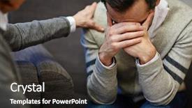  Presentation with psychology - Cool new PPT layouts with psychology - hopeless man backdrop and a dark gray colored foreground