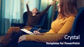  Presentation with environmental psychology man green - Cool new PPT layouts with psychology - image of woman psychologist backdrop and a navy blue colored foreground