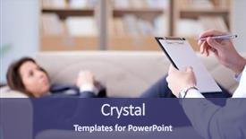  Presentation with psychology - Slides featuring psychology - medical concept with psychologist visit background and a ocean colored foreground