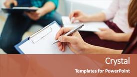  Presentation with psychology - Colorful theme enhanced with psychology - notes on paper backdrop and a red colored foreground