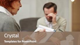  Presentation with psychology - PPT layouts consisting of psychology - psychological notes background and a coral colored foreground