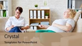  Presentation with psychology - Presentation design enhanced with psychology - psychological problem background and a coral colored foreground