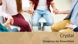  Presentation with support - Slides featuring psychology - psychological support background and a coral colored foreground