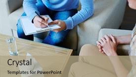  Presentation with psychology - Colorful PPT theme enhanced with psychology - psychological therapy backdrop and a coral colored foreground