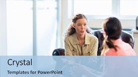  Presentation with psychology - Theme with psychology - psychologist having session with her background and a light blue colored foreground