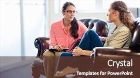  Presentation with psychology - PPT layouts having psychology - psychologist having session with her background and a tawny brown colored foreground
