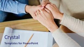  Presentation with psychology - Theme featuring psychology - sharing trouble background and a sky blue colored foreground