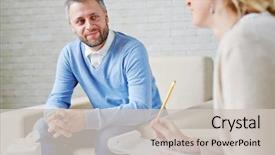  Presentation with problem solving - Theme enhanced with psychology - solving problem background and a light gray colored foreground