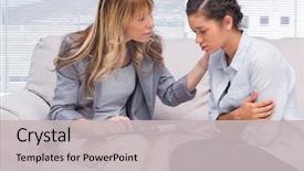  Presentation with psychology - PPT theme consisting of rows of young potato plants background and a tawny brown colored foreground