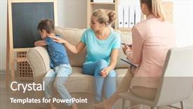  Presentation with child psychology - Amazing PPT layouts having psychology - young child psychologist working backdrop and a violet colored foreground