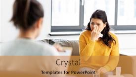  Presentation with psychotherapy - PPT theme with psychology-and-mental-therapy-concept background and a gold colored foreground