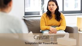  Presentation with psychology - Colorful slide set enhanced with psychology-and-mental-therapy-concept backdrop and a coral colored foreground