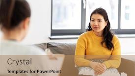  Presentation with mental - Beautiful slides featuring psychology-and-mental-therapy-concept backdrop and a coral colored foreground