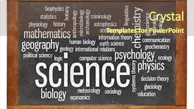  Presentation with biomaterial neuroscience science word - PPT theme consisting of hisotry psychology - branches of science word cloud background and a tawny brown colored foreground