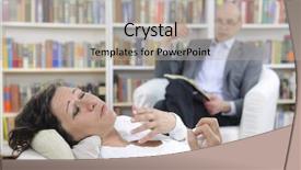  Presentation with psychotherapy - Audience pleasing slide set consisting of family eating ici-cream in front of ocean backdrop and a gray colored foreground