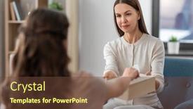  Presentation with mental-health - Slide set featuring psychology-mental-health-and-people background and a tawny brown colored foreground