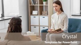  Presentation with mental-health - PPT theme enhanced with psychology-mental-health-and-people background and a coral colored foreground