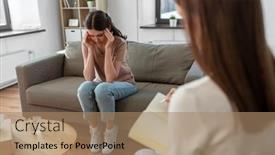  Presentation with psychotherapy - Theme with psychology-mental-health-and-people background and a coral colored foreground