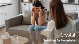  Presentation with mental health - Theme enhanced with psychology-mental-health-and-people background and a violet colored foreground