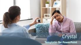  Presentation with psychotherapy - PPT layouts having psychology-mental-therapy-and-people background and a ocean colored foreground