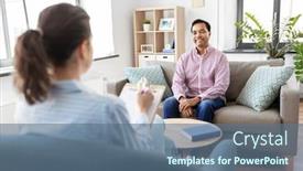  Presentation with psychotherapy - Slide deck enhanced with psychology-mental-therapy-and-people background and a ocean colored foreground