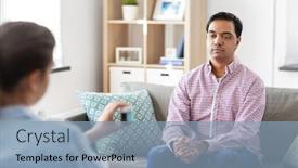  Presentation with indian woman - Audience pleasing slide set consisting of psychology-mental-therapy-and-people backdrop and a light blue colored foreground