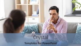  Presentation with indian woman - Colorful slides enhanced with psychology-mental-therapy-and-people backdrop and a teal colored foreground