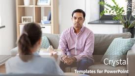  Presentation with mental - Beautiful presentation theme featuring psychology-mental-therapy-and-people backdrop and a gray colored foreground