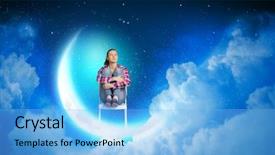  Presentation with group of three young girl - Audience pleasing PPT layouts consisting of psychology model - young pretty girl sitting backdrop and a light blue colored foreground