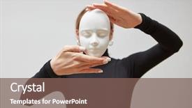  Presentation with black girl - Beautiful slide deck featuring mysterious places - attractive girl in a black backdrop and a violet colored foreground