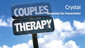  Presentation with sky - Slides consisting of guidance services - couples therapy sign with sky background and a teal colored foreground