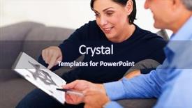  Presentation with patient - Audience pleasing slide deck consisting of female patient looking at rorschach backdrop and a navy blue colored foreground