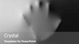  Presentation with horror - Cool new slide deck with hand pressing through fabric as horror background backdrop and a gray colored foreground