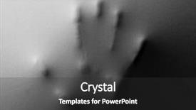  Presentation with horror - Presentation theme enhanced with hand pressing through fabric as horror background background and a dark gray colored foreground