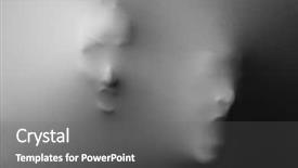  Presentation with faces - PPT layouts having pressing through fabric as horror background and a gray colored foreground