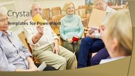  Presentation with seniors - Amazing presentation design having psychotherapist-and-seniors-playing-brain backdrop and a lemonade colored foreground