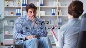  Presentation with patient centered - Cool new slides with psychotherapist to deal with consequences backdrop and a light blue colored foreground