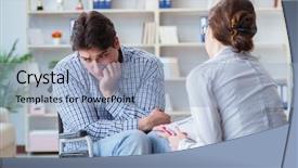  Presentation with patient weight loss - Colorful presentation theme enhanced with psychotherapist to deal with consequences backdrop and a  colored foreground