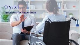  Presentation with patient and privacy - PPT theme having psychotherapist to deal with consequences background and a  colored foreground