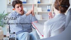  Presentation with thesis on stroke patient - Audience pleasing slides consisting of psychotherapist to deal with consequences backdrop and a  colored foreground