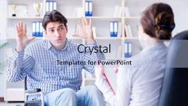  Presentation with patient and confidential - PPT layouts with psychotherapist to deal with consequences background and a  colored foreground